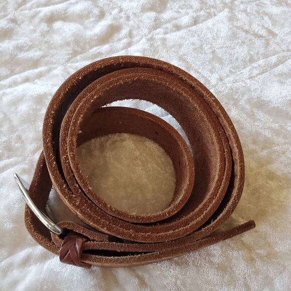 Vintage Men's/  Unisex Brown  Genuine Leather 47" L - Picture 6 of 10